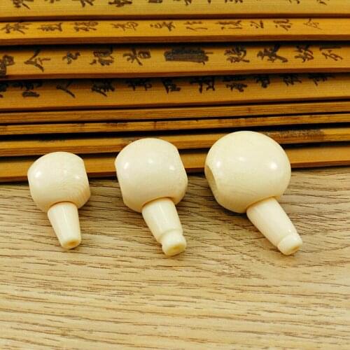 Ivory White Tibetan Three-way Buddha Head Imitating Fruit Bodhi Golden Steel Honey Wax Composite Material