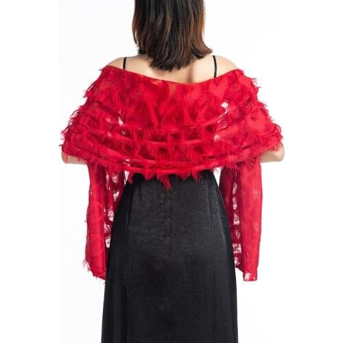 Evening dress party shawl Wedding Cape bride Bridesmaid dress shawls and wraps women silkly scarf femme foulard