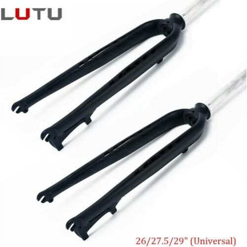 LUTU Rigid Fork 26/27.5/29" Mountain Bike Forks Straight Tube Aluminum MTB Bike 1-1/8" Threadless brake forks