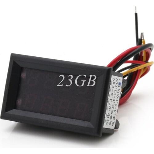 DC Voltmeter Ammeter Digital LED Dual Display Amp Volt meter 4 Bit 0-33V 3A J24