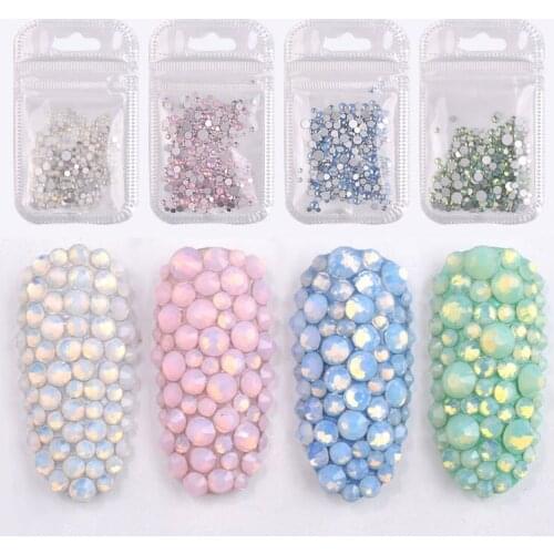 High Quality New Flat Bottom International Trade A Diamond Four Colors Glass Zircon Crystal Rhinestone DIY Nail Decoration