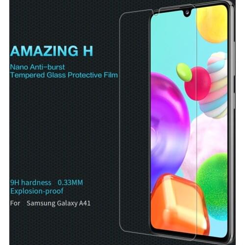 For Samsung A41 Glass Screen Protector NILLKIN H 0.33MM Safety Protective Glass for Samsung Galaxy A41 Tempered Glass