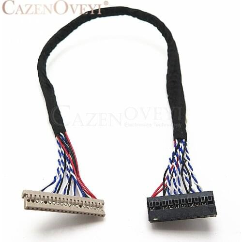 1pcs/lot 400MM DF14-20P-D8 1ch 8bit 20pin LVDS CABLE wire to dupont for LCD board In Stock