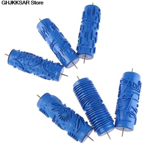 1pc Rubber Roller Patterned Wall Painting 5 Inch 3D Wall paper Decoration Tools 175 mm x 45 mm