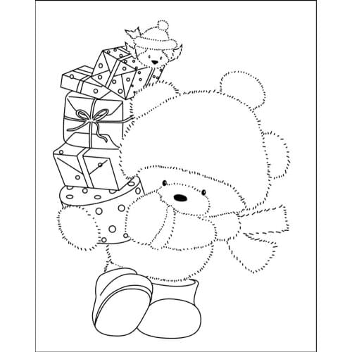 10x8 Cute bear New Transparent Clear Rubber Stamp Sheet Cling Scrapbooking Photo Album PaperCard DIY Craft