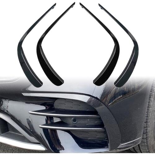 2pcs Car Styling Front Bumper Lip Splitter Spoiler Decoration Trim For Mercedes Benz 2021 E Class W213 E260 E300 E53