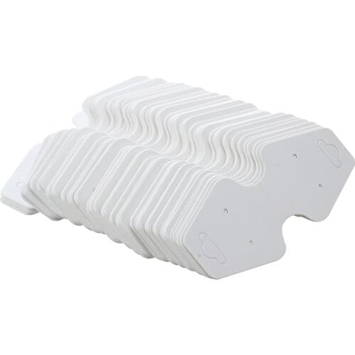 200 White Earring Bracelet Necklace Display Hanger Cards Hanging Packaging