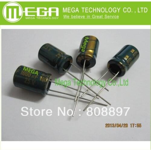 5PCS 1000uF 25V 10*17MM 105C high frequency Radial Electrolytic Capacitor
