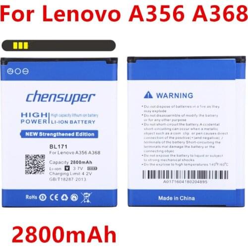 New High Quality Battery BL171 For Lenovo A356 A368 A390 A390T A376 A370E A500 A60 A65 A319 Mobile Phone Accumulator