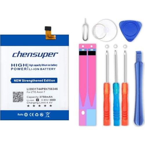 2PCS/3750mAh LI3931T44P8h756346 Battery for ZTE Axon 7 5.5inch A2017 Batter