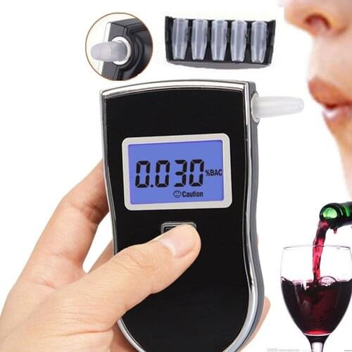 EEK-Brand Breathalyzer Professional Portable Semi-Conductor Sensor Digital Alcohol Tester with 10 Mouthpieces