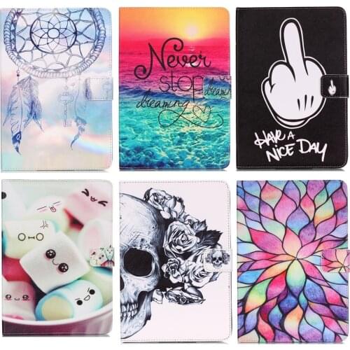 For Samsung Galaxy Tab A 7.0 SM-T280 SM-T285 Cute Cartoon Painted PU Leather Flip Cover Case For Samsung T280 T285 Tablet Cases