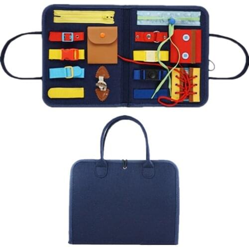 Baby Busy Board Montessori Develop Basic Skills Activity Board 14 in 1 Learn to Dress Educational Learning Toys