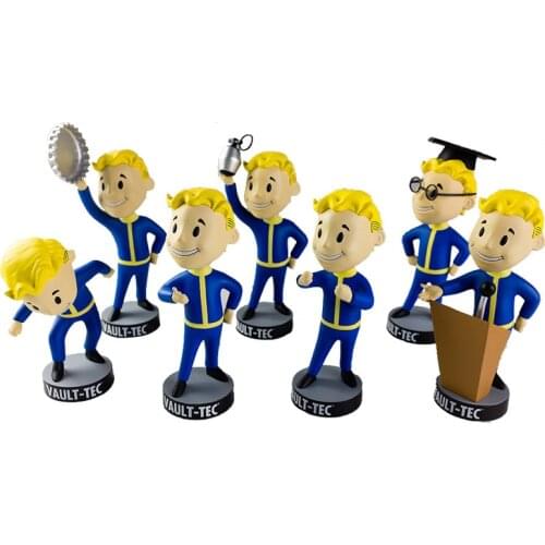 7Styles 13CM Fallout 4 Vault Boy Bobble Head PVC Action Figure Collectible Model Toy Brinquedos Bobbleheads Series 2 Model Doll