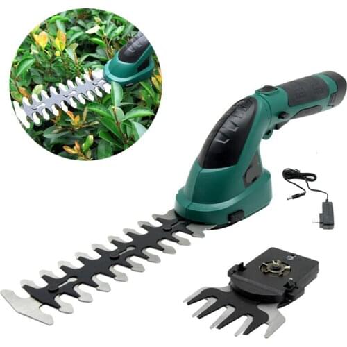 Electric Trimmer 2 in 1 Lithium-ion Cordless Hedge Trimmer Rechargeable Trimmer for Hedage Grass Shear Garden Tools