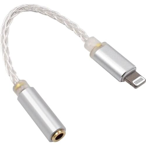 KZ Lighting to 3.5mm Oxygen-free Copper Silver Plated Upgrade Cable KZ ZAX ASX ZSX ZS10 PRO ZSN PRO DQ6 ZSN PRO X
