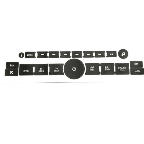 Radio Button Decal Sticker Repair for 2007-2014 GMC Yukon Sierra 2007 - 2015 Chevy Avalanche Silverado Suburban Tahoe Traverse