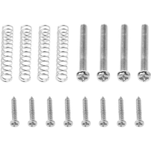 Humbucker Pickup Screws Springs Kit Ring Surround Mounting Guitar Parts Silvery