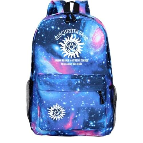 Beautiful Supernatural Backpack Boys Girls School Rucksacks Children High Quality Fashion Knapsack for Teens Men Women