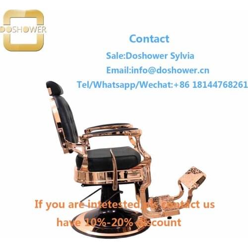 Black gold barber chair with man salon barber chair for barber chair vintage antique styling