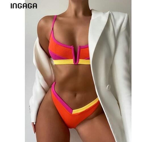 Strap Bathing Suit Biquini Brazilian Bikini New Beachwear Sexy Bikinis Ribbed Swimwear Womens Swimsuit Push Up Bathing Suit