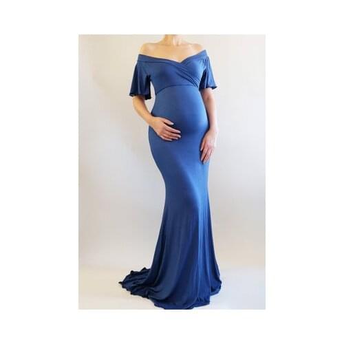 Fashion vestidos para embarazadas maternity photography props vestidos de maternidad para foto shoot pregnancy clothes dress