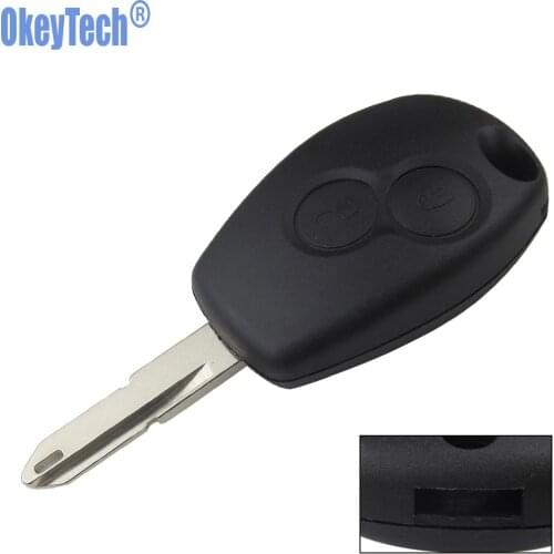 OkeyTech 1 Button VAC102 206 Blade Remote Car Key Shell For Renault Twingo Clio Kangoo Master Auto Replacement Blank Fob Case