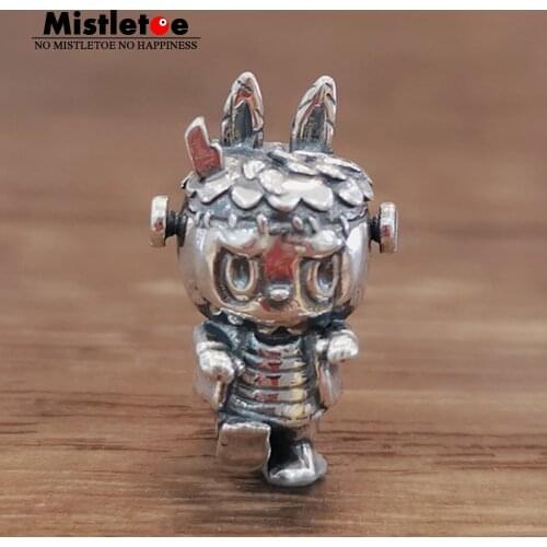 Mistletoe 925 Sterling Silver Cartoon Charm Bead European Jewelry