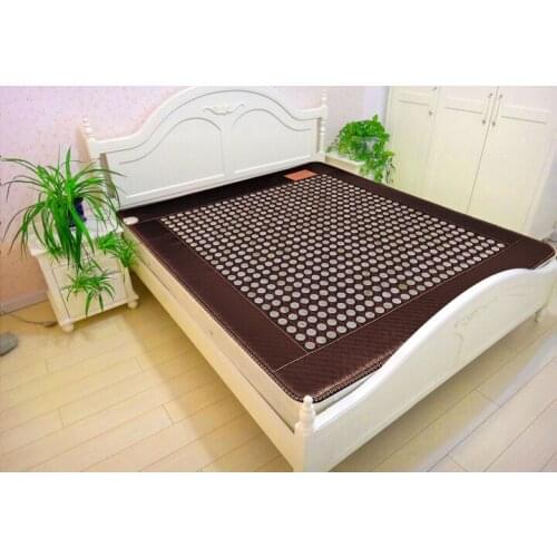 Full body foldable health care thermal heating jade mattress High quality Far Infrared Jade heating cushion Free Gift eye cover