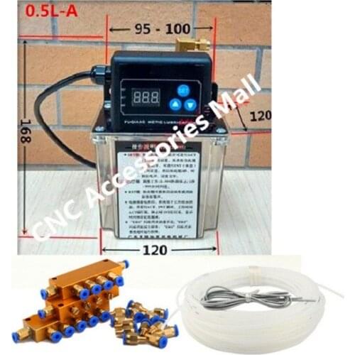 Full set 0.5L 220V AC Electric Auto Lubrication Pump for CNC router