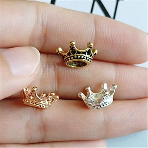 90pcs/lot 3D crown Charm Pendants Hair Accessories Clothing Accessories alloy fittings DIY accessories