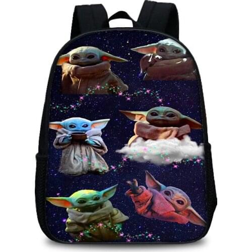 13inch Disney Baby Yoda Cartoon School Backpack for Teenager Mandalorian Nylon Anime Students Backpack Men Outdoor Travel Bag
