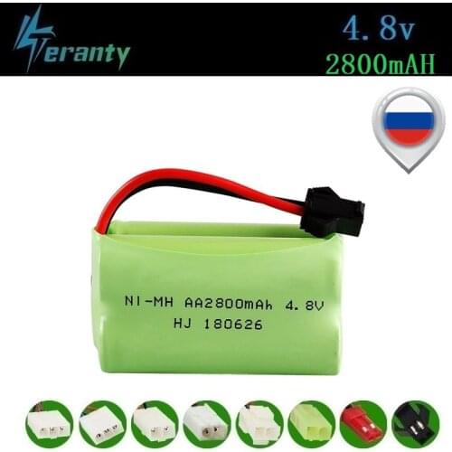 T Model ) 4.8v 2800mah NiMH Battery For Rc toys Cars Tanks Robots Boats Guns 4.8v Rechargeable Battery AA Battery Pack 1Pcs