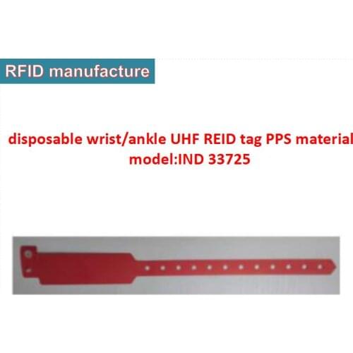 Uhf rfid Impinj Monza R6 tag PPS Waterproof wrist ankle bracelet for rfid impinj r2000 reader module for personnel management