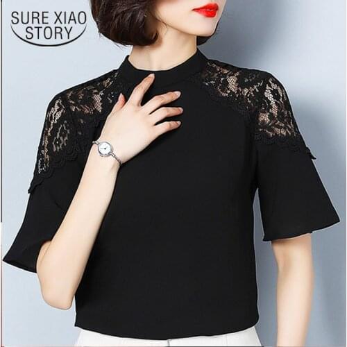 Womens Tops Blouses 2021 Women Shirts Plus Size Blusas Femininas Elegante Blouse Ladies Tops Chiffon Blouse Shirts 2884 50