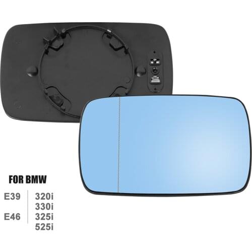 X Autohaux 1 Pair Side Mirror Glass with Backing Plate Heated for BMW E39 E46 320i 330i 325i 525i