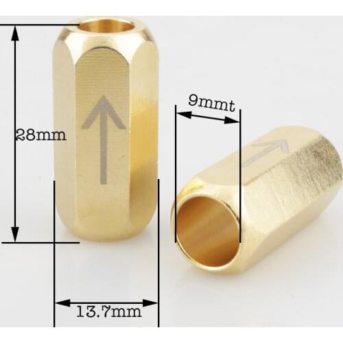 1XAudiocrast HIFI Audio Cable Gold Plated Pant Stabilizer Noise Suppressor EMI For DIY USB Analogue Cable Connector