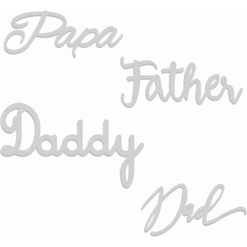 2020 New English Father Daddy Metal Cutting Dies For Cut Paper Craft Making Words Greeting Card DIY Scrapbooking No Stamps Sets