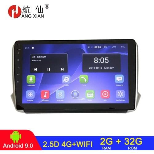 2G+32G Android 9.1 DSP IPS 2 din car radio car stereo For Peugeot 2008 2015-2018 car audio Video player radio car audio