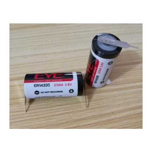 5PCS ER14335 3.6V lithium battery industrial equipment equipment personnel positioning card battery with solder feet