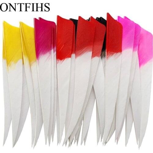 50 Pcs 5" Arrow Feathers Shield Cut Turkey Plume Archery Accessories Hunting Shooting Fletching Cut Feathers