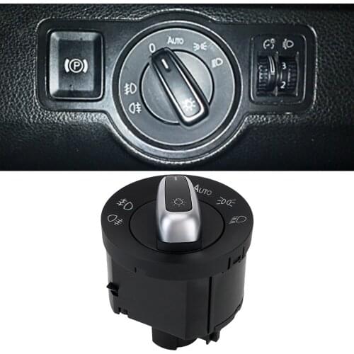 5ND941431B Chrome Auto Headlight Switch For Golf Jetta MK5 MK6 GTI Passat B6 B7 CC Touran Tiguan Fog Head Light Knob
