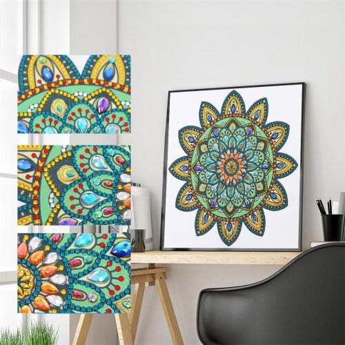 5D DIY Special Shaped Diamond Painting Mandala Cross Stitch Mosaic Kits Cross Stitch Painting Christmas Decorations for Home