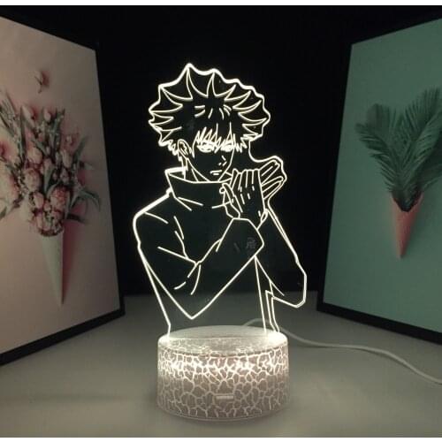 Jujutsu Kaisen Anime Megumi Fushiguro 3D Light LED Night Light for Birthday Gift Jujutsu Kaisen Megumi Fushiguro Table Lamp