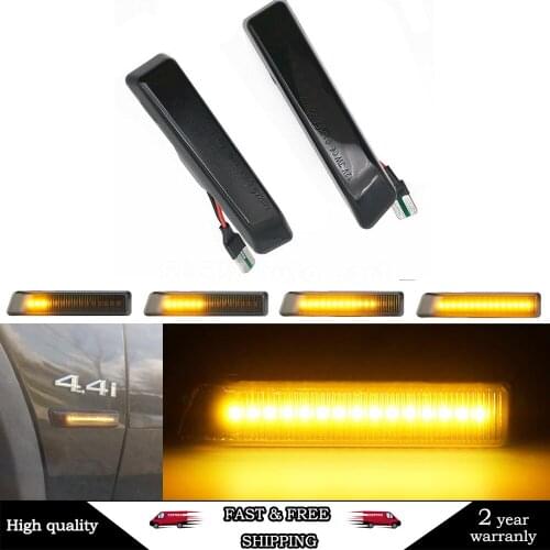 Car Front Wing Smoke Lens Dynamic LED Side Marker Repeater Indicator Light 63132492179 63137164491 For BMW X5 E53 E36