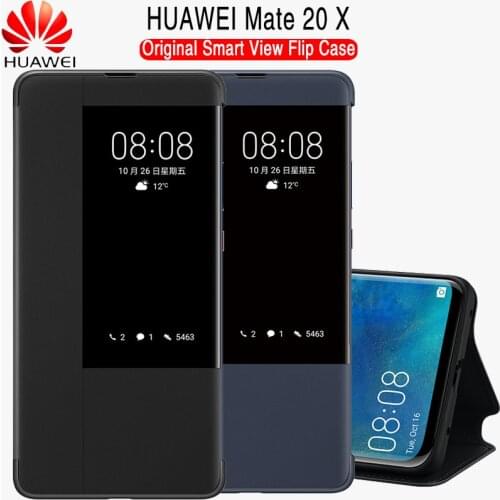 New HUAWEI Mate 20 X Case Original Official Flip Case Cover Smart View Window Protect Stand Huawei Mate 20X Case