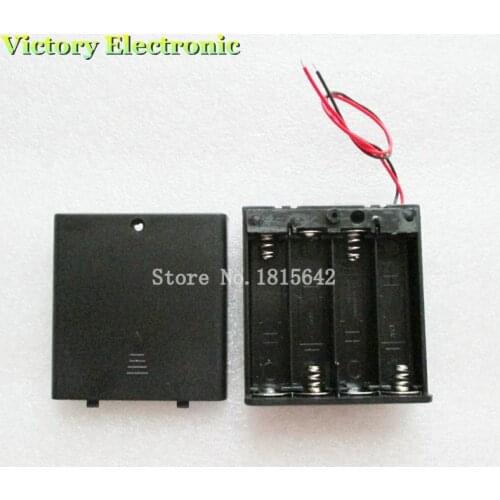 Four AA battery compartment lid can be fitted with a switch with 4 AA batteries with a thick line