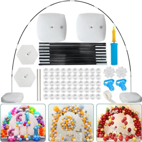 Arch Shape 1 Set Decorative Arch Shape Balloon Stand Set Garland Balloon Stand Water Fillable Base for Birthday