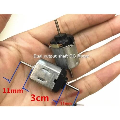 F130 DC Motor Dual output shaft 52MM Motor DIY Small fan Four-wheel drive Car model Motor