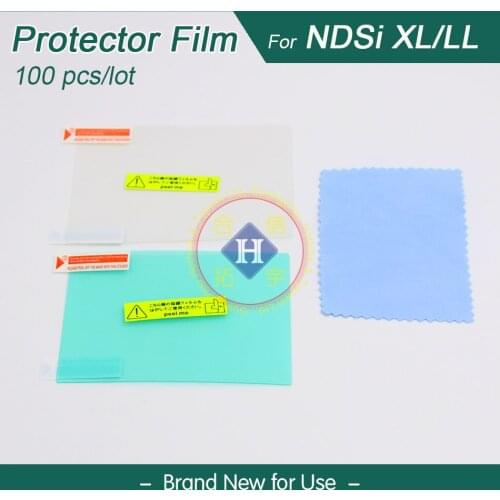 HOTHINK 100pcs/lot Clean TOP + Bottom LCD Screen Protector Film Guard For Nintendo DSi XL dsi ll